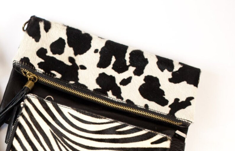 Cow Leather clutch medium size image 2