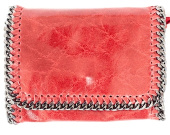 Leather Chain Handbags- Red