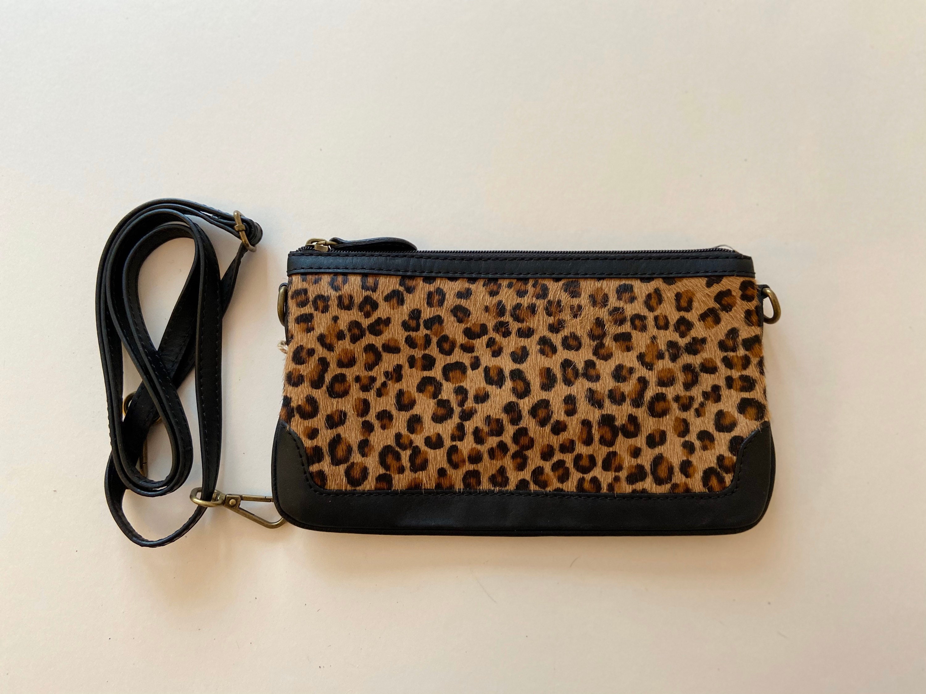 SOGIBUR Leopard-print Clutch Tassel Wristlet Long Phone Wallet Card Holder Purse 
