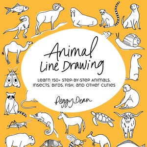 Livre broché sur le dessin au trait d'animaux: apprenez plus de 150animaux, insectes, oiseaux, poissons et autres mignonnes étape par étape image 2