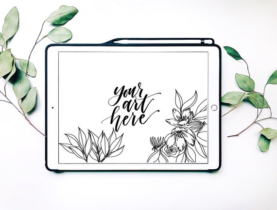 Ipad Mockup Styled Stock Photo With Eucalyptus And Apple Ipad Mockup Styled Stock Photo With Eucalyptus And Apple