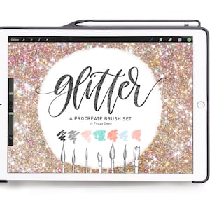 Glitter Procreate Brush BUNDLE 7 Custom Sparkly Procreate Brushes The Pigeon Letters 画像 1