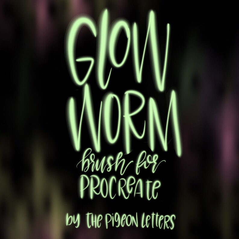 Glow Worm Custom Procreate Brush Etsy
