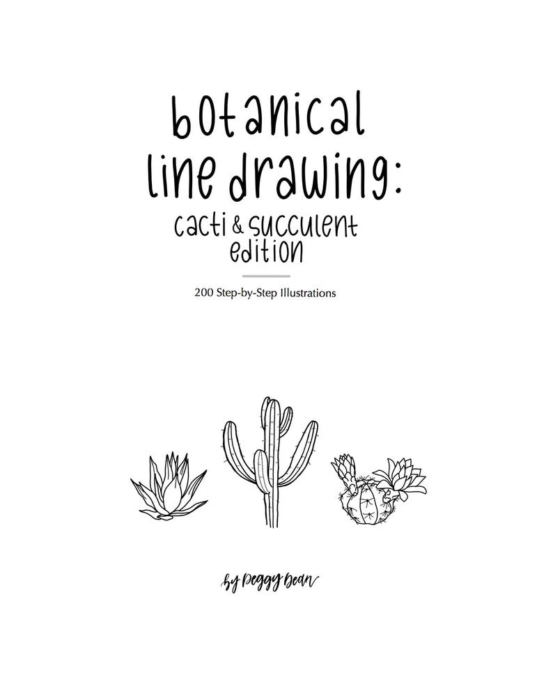eBook PDF Download Botanical Line Drawing Cactus & Succulent Edition 200 Step-by-Step Illustrations image 5