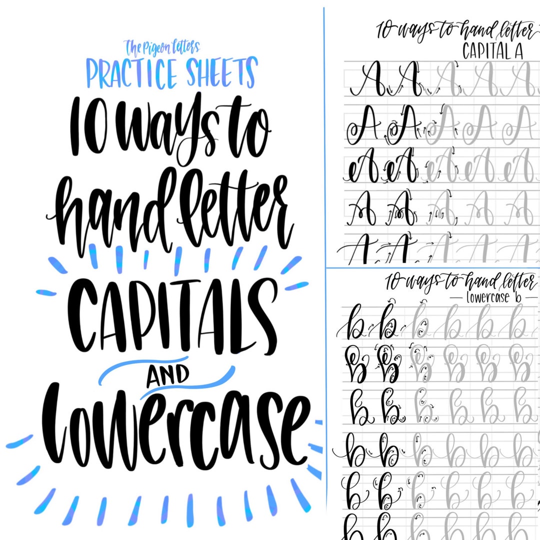 Hand Lettering Workbook for Beginners (Calligraphy to Learn): Hand Lettering Book to Learn how to Create Gorgeous Alphabets and Numbers. [Book]