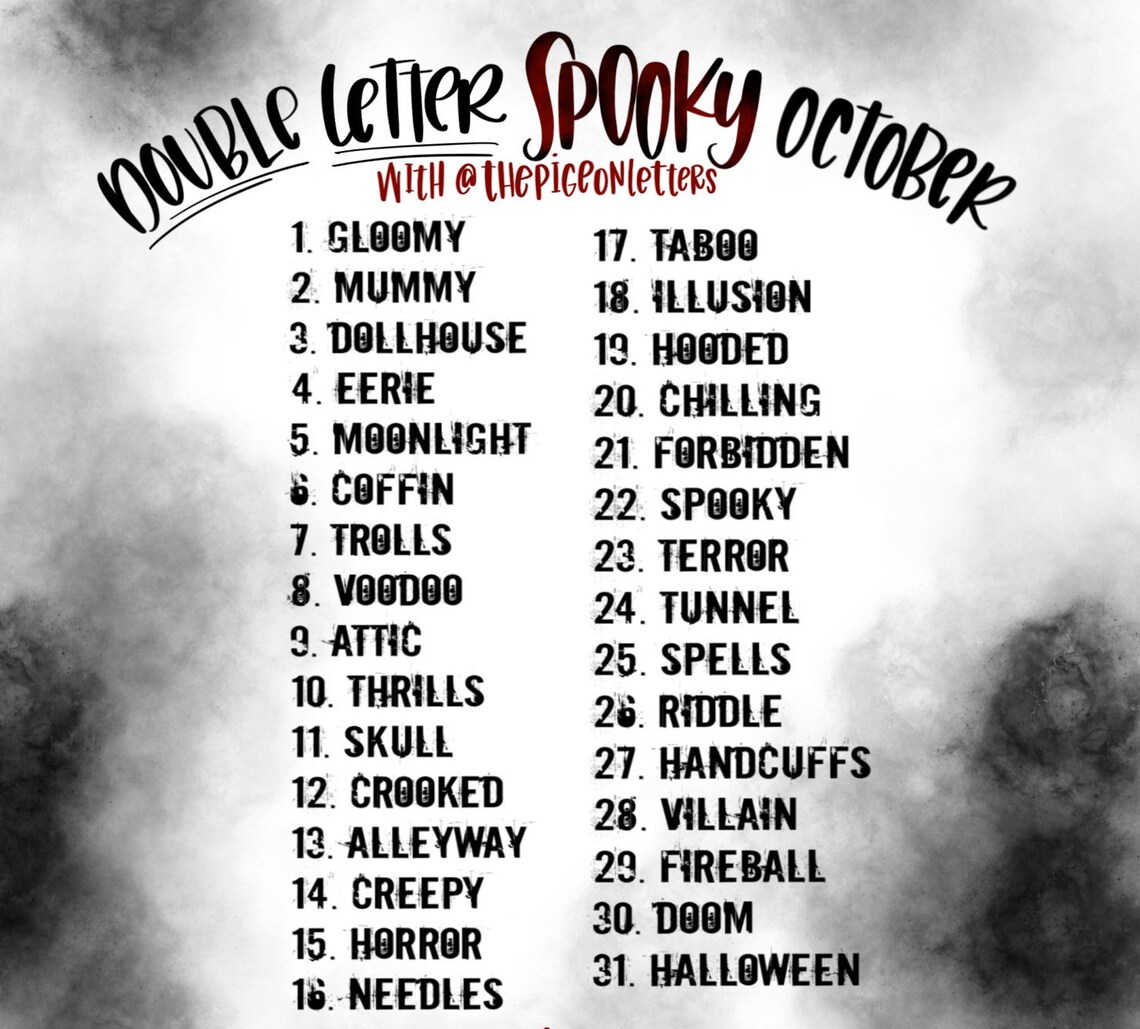 Practice Sheets Spooky DOUBLE LETTER Words for October | Etsy
