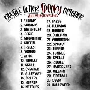 Practice Sheets | Spooky DOUBLE LETTER Words for October | Hand ...