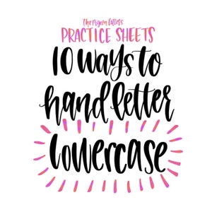 Puede incluir: Una descarga digital de 10 hojas de pr&aacute;ctica para el lettering a mano de letras min&uacute;sculas. Las hojas de pr&aacute;ctica de The Pigeon Letters est&aacute;n dise&ntilde;adas para ayudarte a aprender a escribir letras min&uacute;sculas a mano de 10 maneras diferentes.