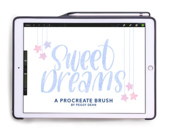 Sparkly Custom Procreate Brush | Sweet Dreams - A Sleepy Twilight Brush for iPad Pro Lettering | Apple Pencil