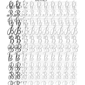 BUNDLE & Save Hand Lettering Practice Sheets 10 Ways to Hand Letter the Alphabet Uppercase Lowercase Learn Brush Calligraphy image 4