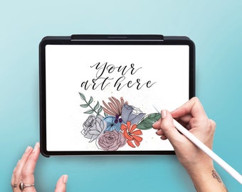 iPad Pro Mockup (NEW 2018) Styled Stock Photo with Apple Pencil