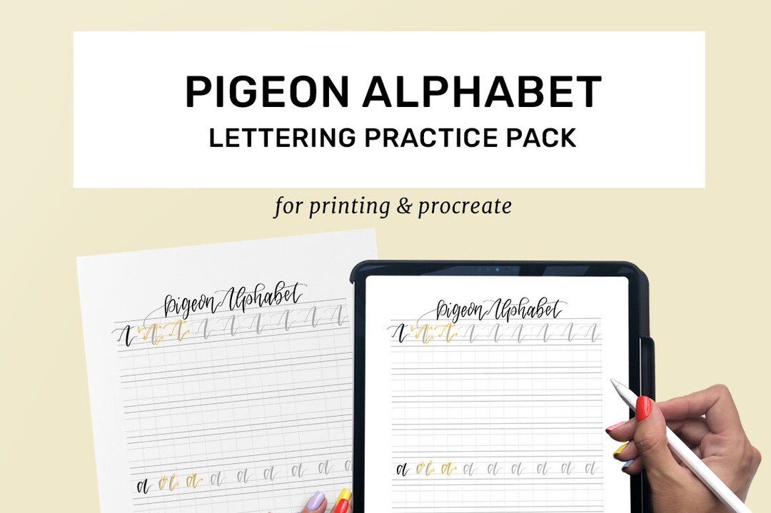 Modern Calligraphy Alphabet Practice Sheets: Basic Calligraphy and Hand  Lettering Alphabet Practice Book by Hannah Will