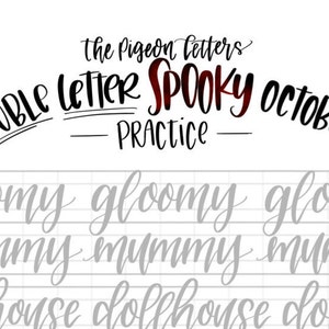 Practice Sheets | Spooky DOUBLE LETTER Words for October | Hand ...