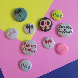 Lesbische / dyke buttons handgemaakt