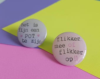 Queer button handmade