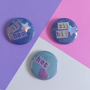 Niederländischer Pronomen-Button mit 1 Pronomen
