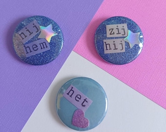 Dutch pronoun button with 1 pronoun