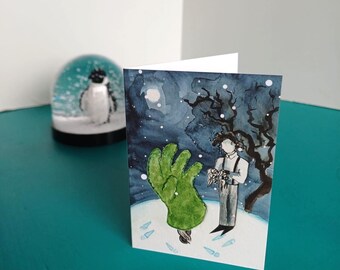 Greeting card - Edward Scissorhands holiday winter - A7