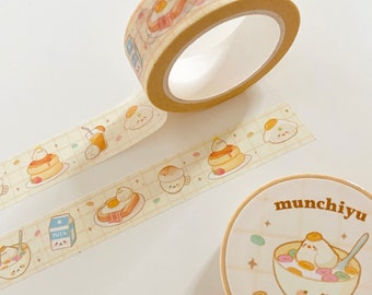 Breakfast with birb Mochi I Cute Washi Tape I Decoration I Stationary