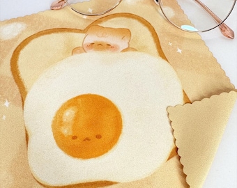 Panno per occhiali in microfibra Cozy Sleeping Cat Bread