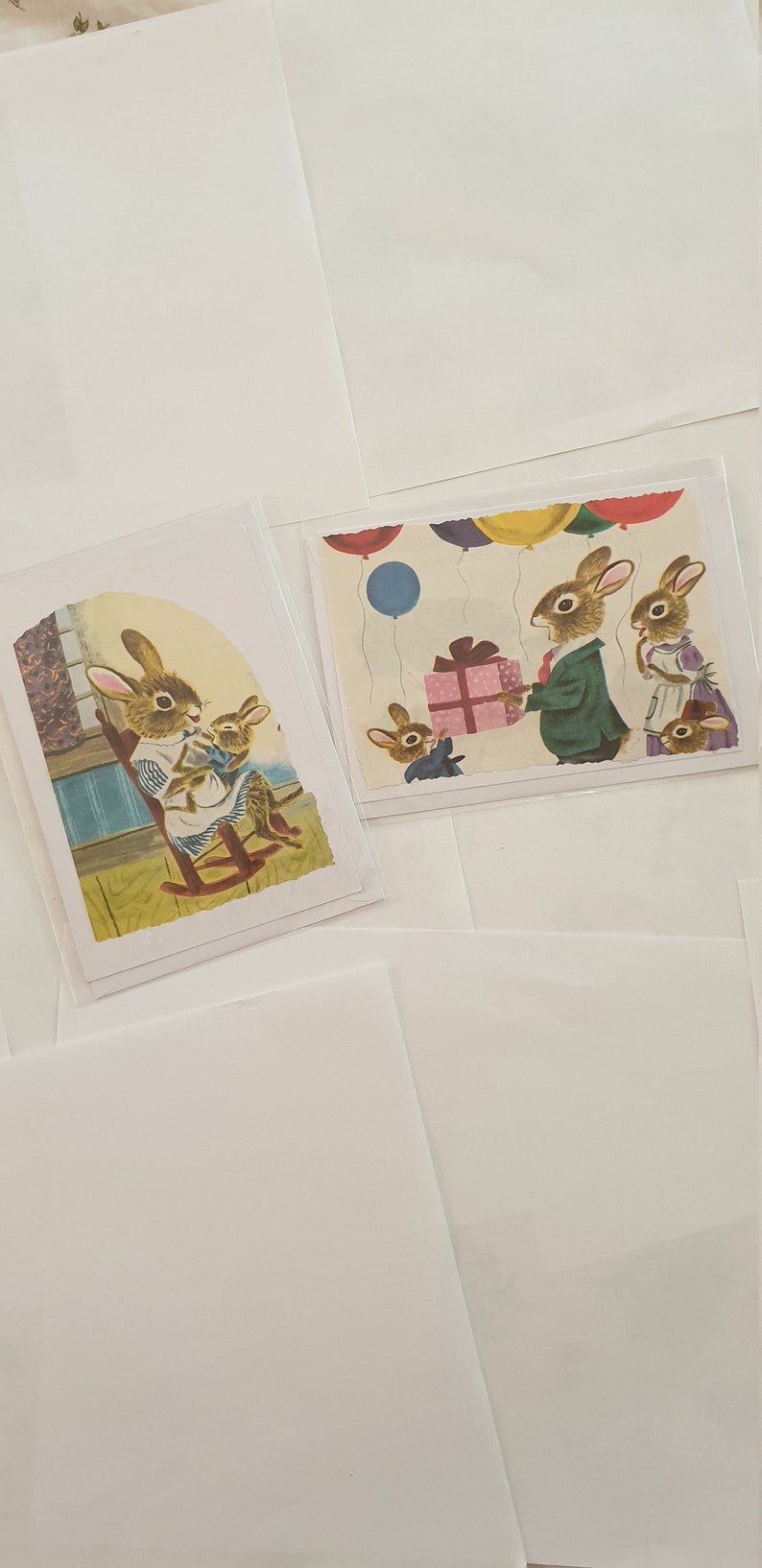 Vintage rabbit family