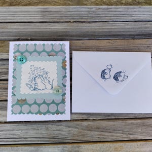 sweet cat and mouse Get well card