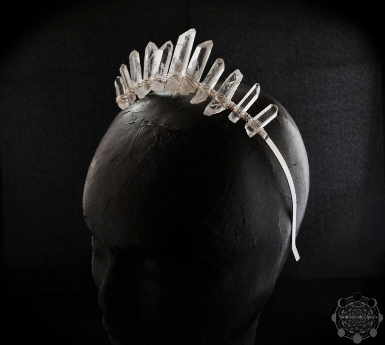 Clear Quartz crystal crown fairy crown boho bridal crown Etsy