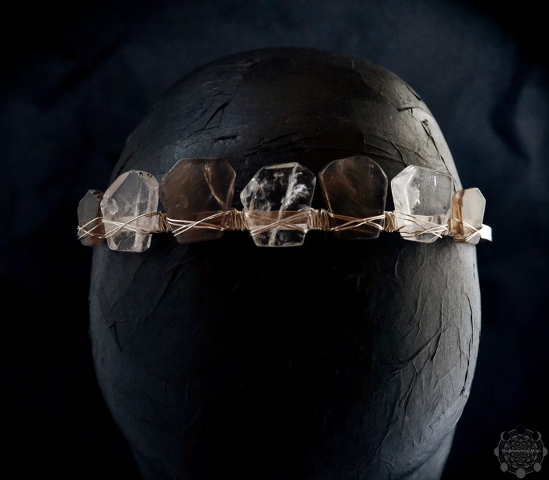 Crystal Crown Clear Quartz & Smokey Quartz Crystal Diadem Etsy Australia