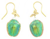 Antique Scarab Beetle Earrings