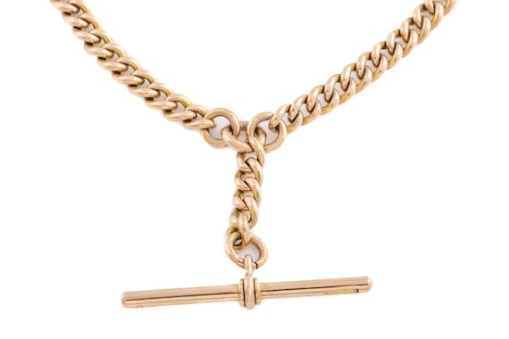 Antique 9ct Gold Albert Chain Necklace 