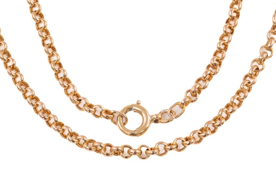 9ct Gold Belcher Chain Large Bolt-ring 