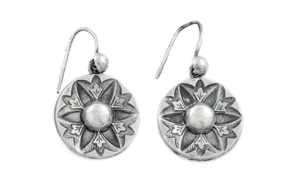 Victorian Aesthetic Silver Drop Earrings