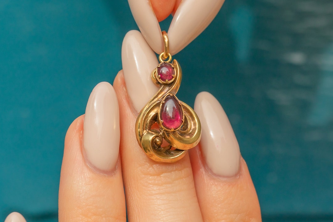 Antique 18ct Gold Pendant Etsy