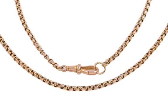 Victorian Gold Faceted Belcher Chain, 32" (10.7g)