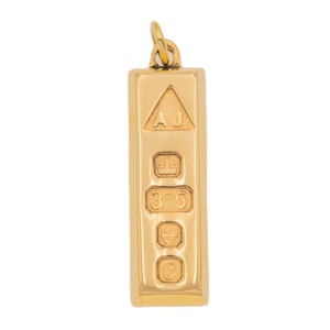 9ct gold ingot best sale pendant