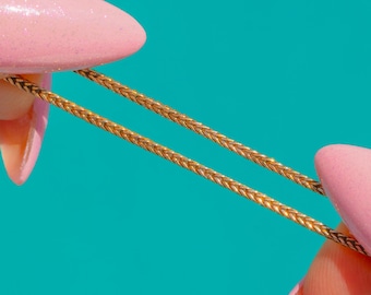 16" 9ct Gold Foxtail Chain