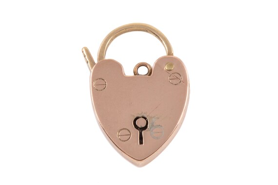 Victorian Gold Heart Padlock Charm