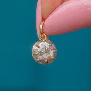 Georgian Rose-Cut Diamond Pendant 0.60ct, 18ct Gold Backed