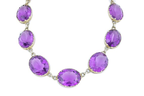 Victorian Amethyst Paste Rivière Necklace