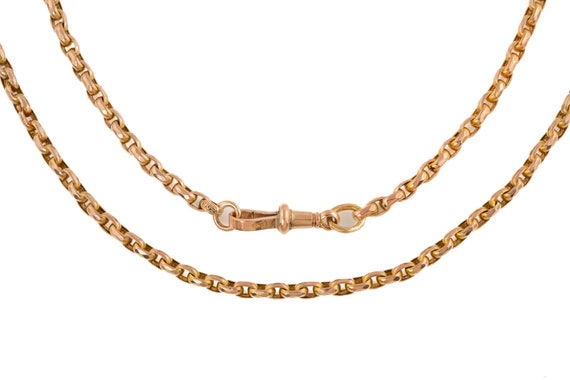 Victorian Gold Faceted Belcher Chain, 22" (12.4g)