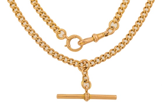17 Antique 15ct Gold Albert Chain 34.7g 
