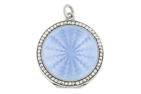 Antique Guilloche Enamel Locket
