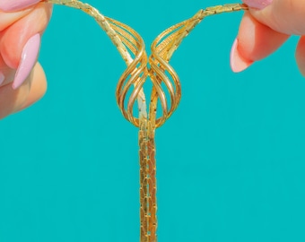 Vintage 1970's 9ct Gold Fancy Necklace with Knot Detail