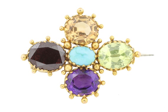 Georgian 18ct Gold Harlequin Brooch
