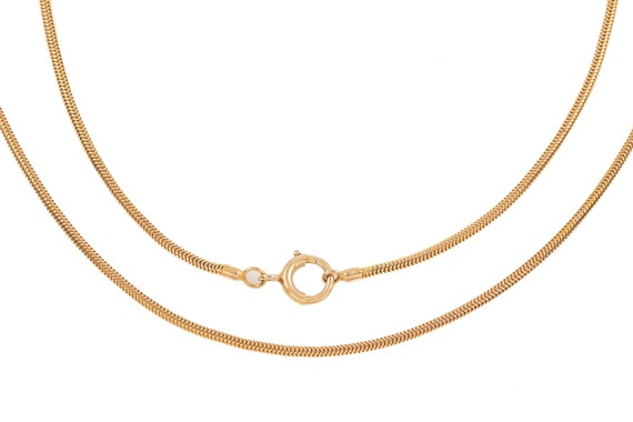Victorian Gold Skinny Snake Chain, 16" (5.8g)