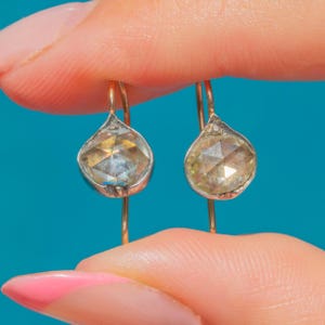 Antique 18ct Gold Rose-Cut Diamond Earrings, 1.20ct