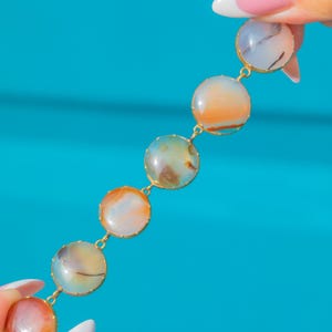 Georgian 9ct Gold Scottish Agate Bracelet