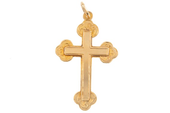 9ct Gold Cross Pendant - Etsy
