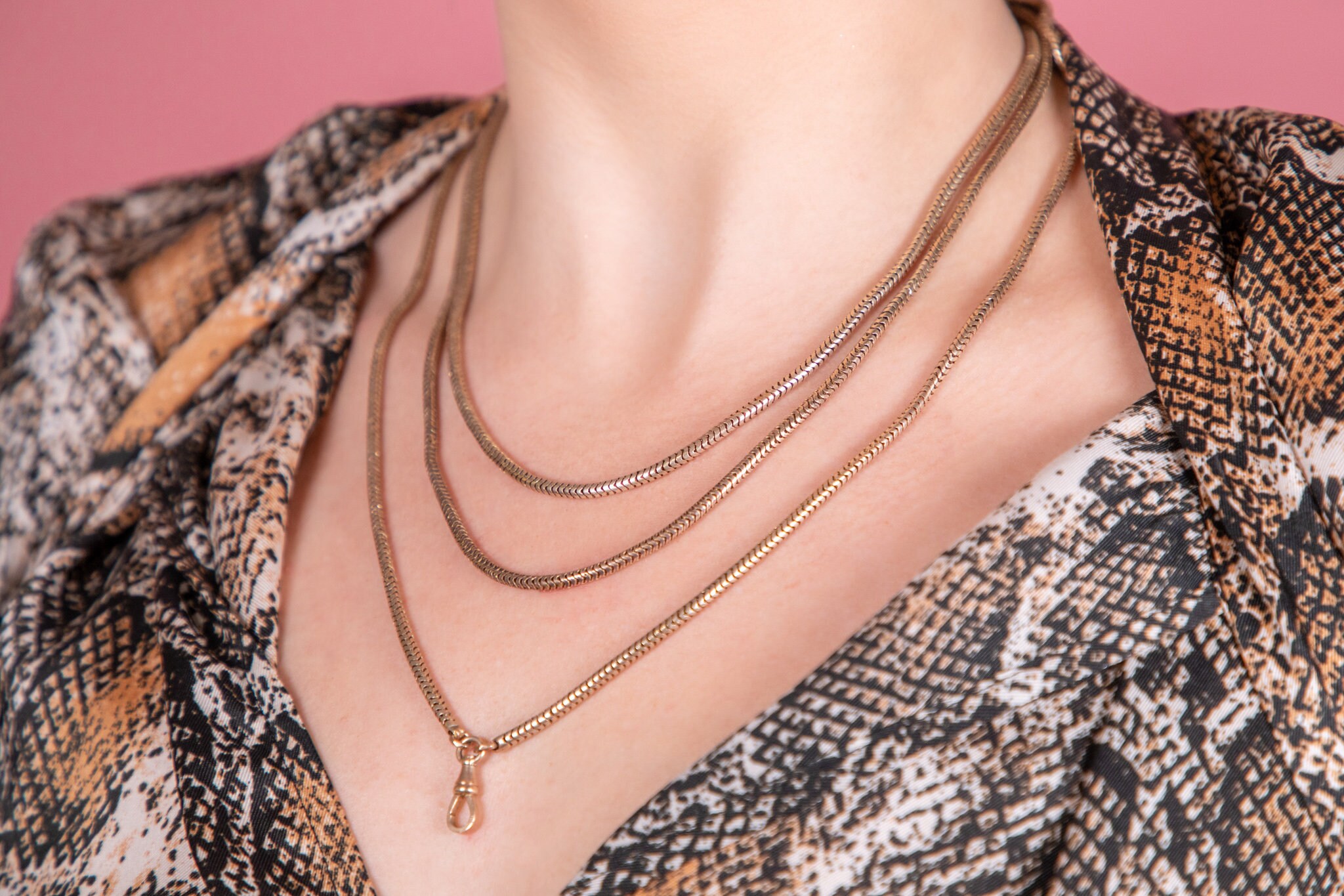 Antique Gold Snake Guard Chain 61 & 1/4 48.2g Etsy Australia