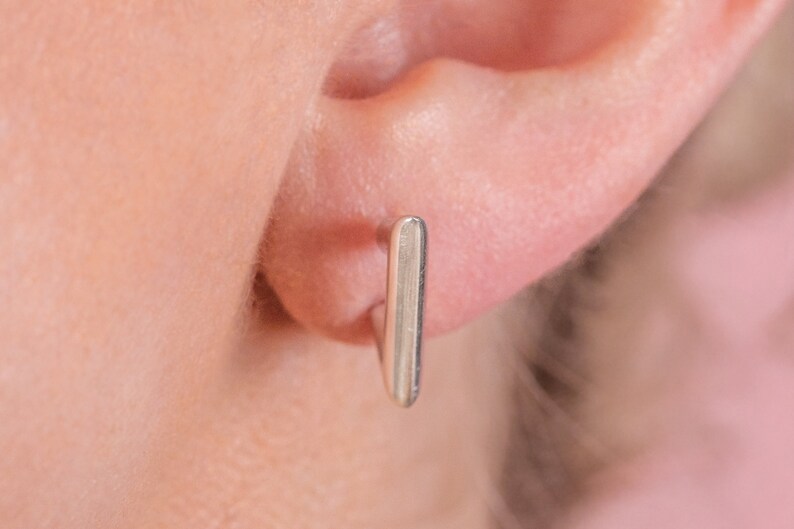 Sterling Silver Geometric Triangular Hoop Earrings
